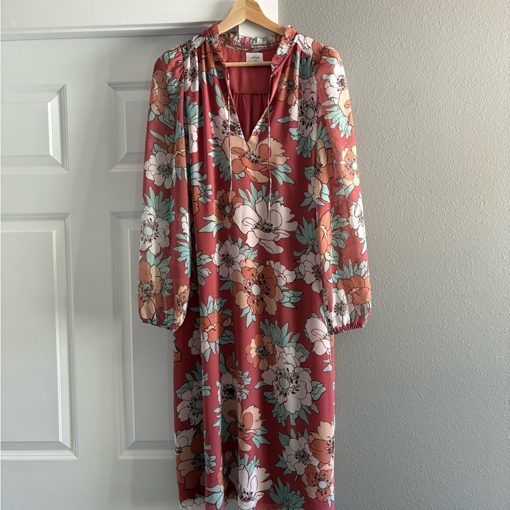Aritzia Wilfred Molly Floral Long Sleeve Dress